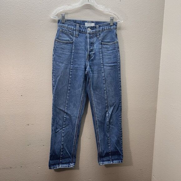 Levi's ALTERED STRAIGHT LEG WOMEN'S JEANS Size 25 Rigid High Rise Medium Wash - Picture 3 of 12